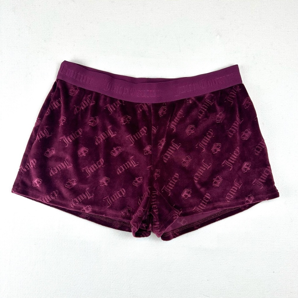 Juicy Couture Embossed Logo Velour Lounge Shorts